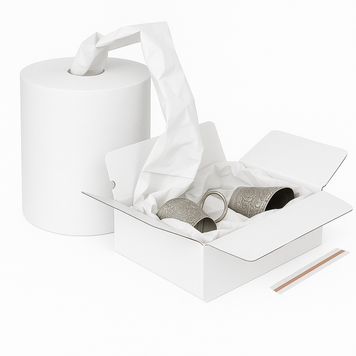 Wypełniacz z białego papieru kraft, 40 g/m&sup2;, szerokość 300 mm, 400 mb, 6 kg