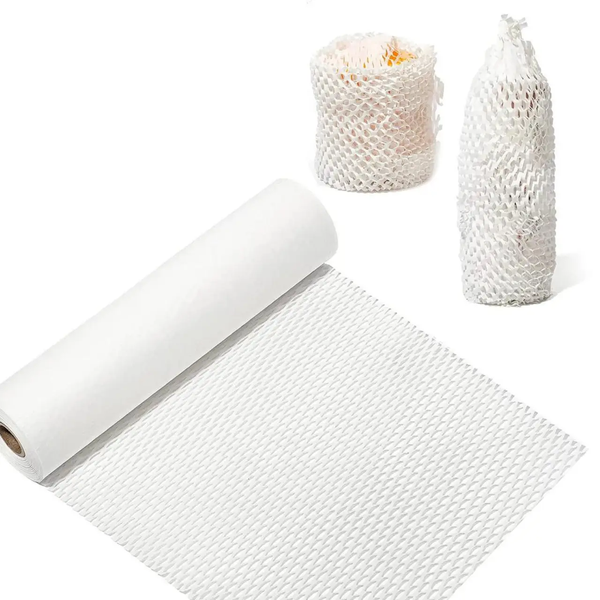 Honeycomb paper white in a roll